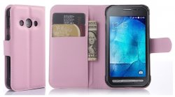 Mobilväska Galaxy Xcover 3 Pink w/Stand
