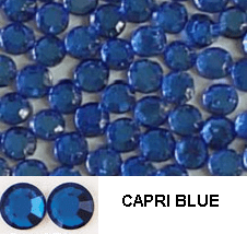 Kristaller Capri blue Flatback pearl (Utförsäljning)