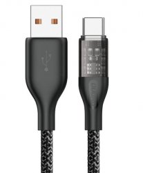 DUDAO USB till USB C Laddkabel 1 Meter Svart/Grå Fast Charging 120W 